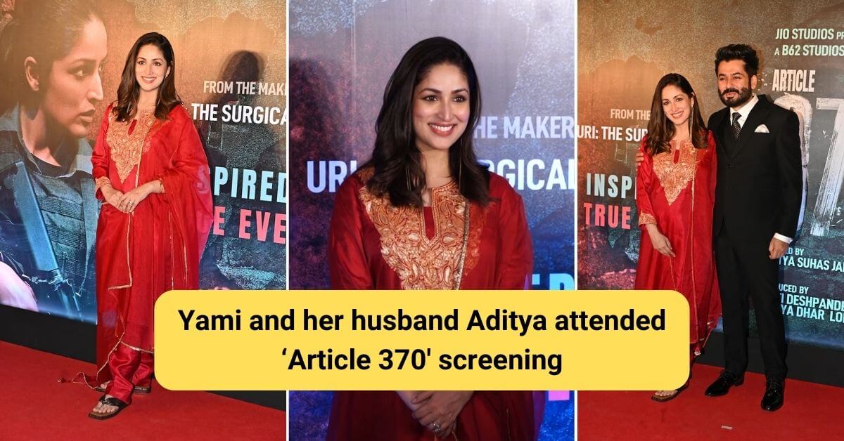 Yami and her husband Aditya attended Article 370 screening